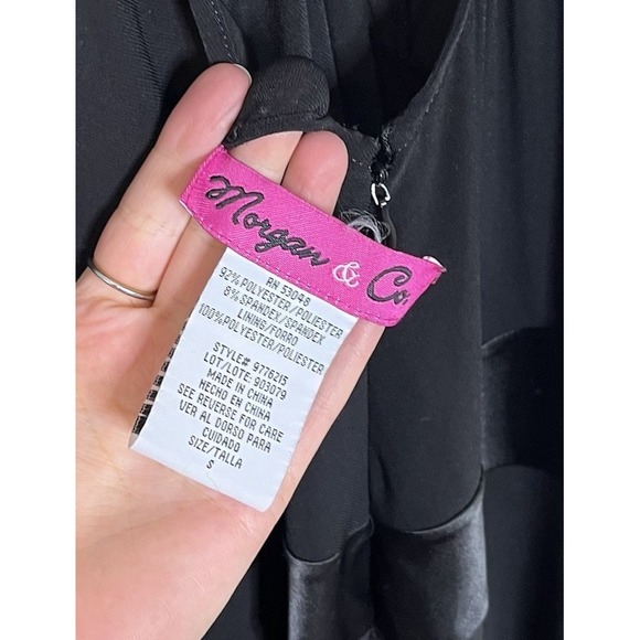 Women's Y2K Black Dress Satin Long Withcy Vampy Whimsigoth Goth Event Wedding S - Picture 8 of 10